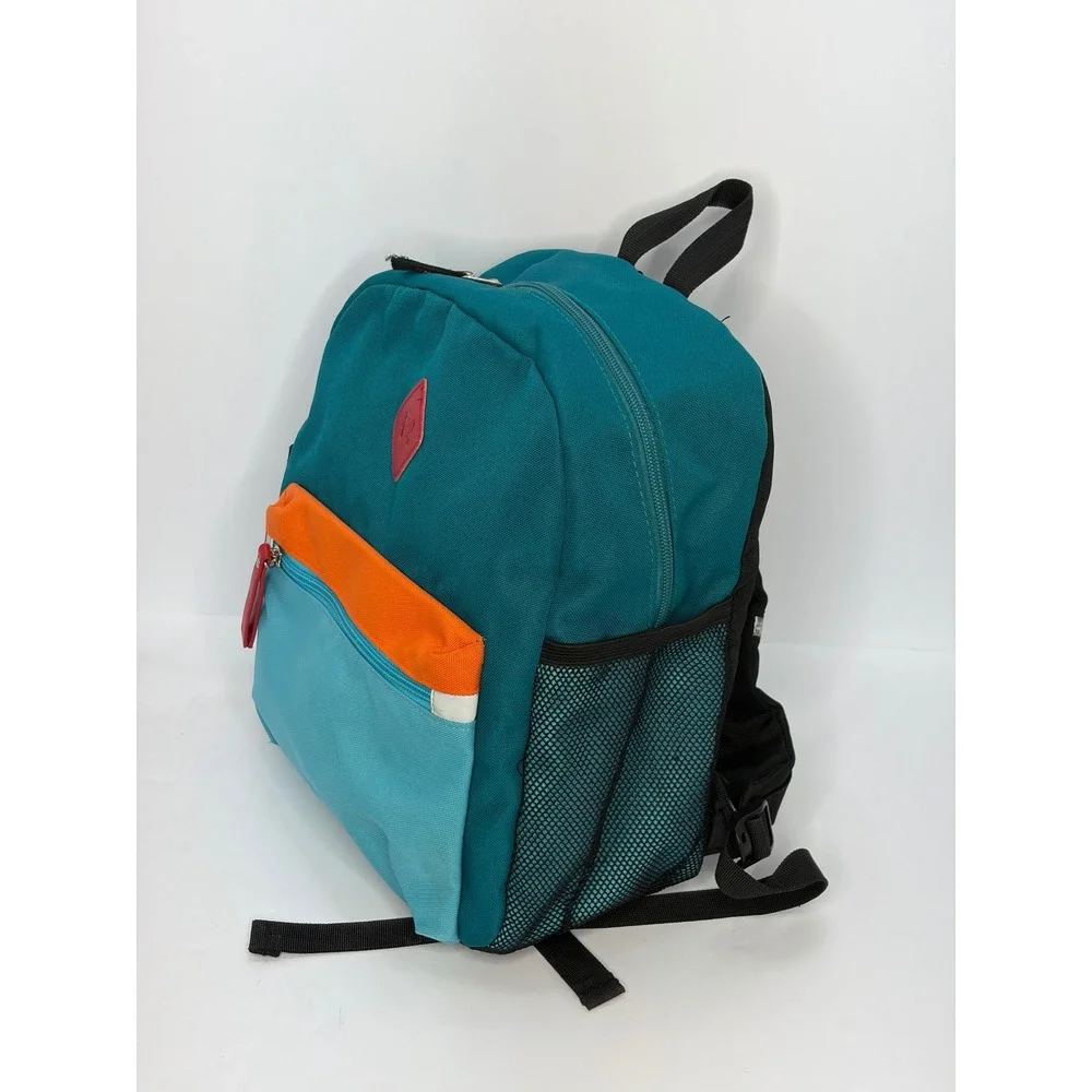 Hawlander Colorblock Backpack Teal Orange Blue Kids School Travel Bag